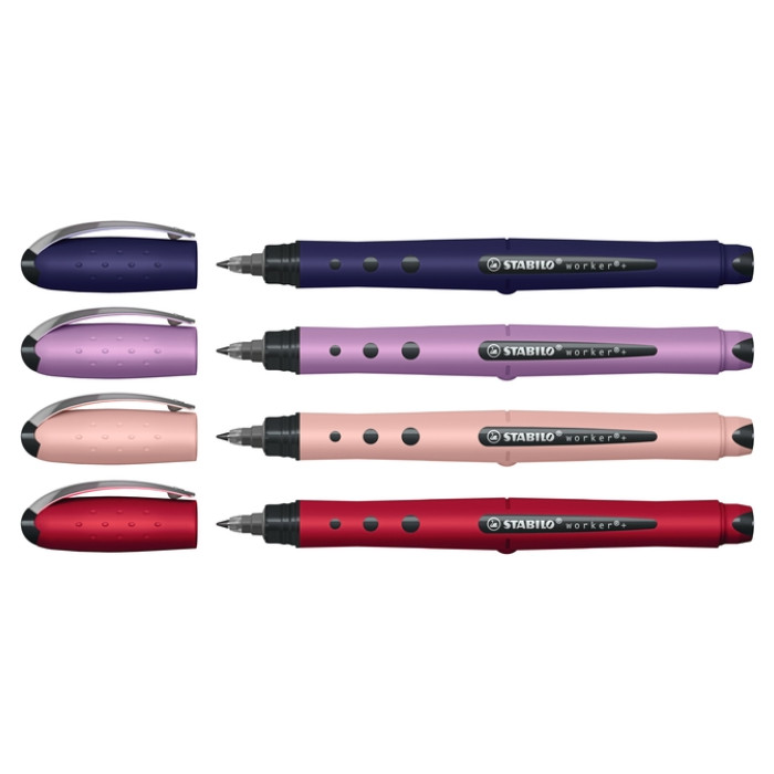 Rollerpen STABILO Worker+ Wildflower medium assorti