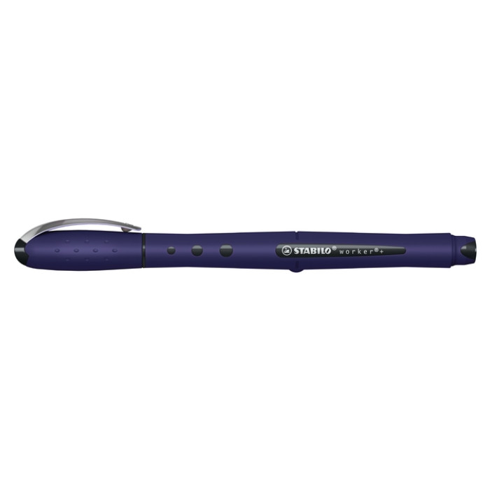 Rollerpen STABILO worker+ Wildflower medium Pruisisch blauw