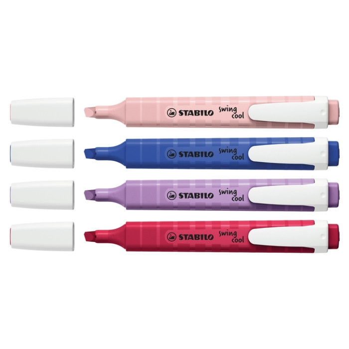 Markeerstift STABILO Swing cool Wildflower assorti 4 stuks