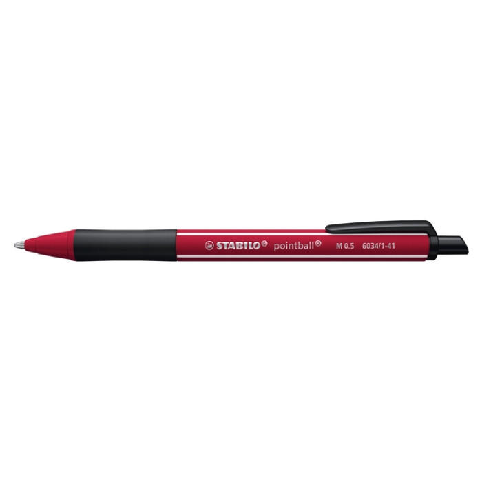 Balpen STABILO pointball Wildflower medium bordeaux