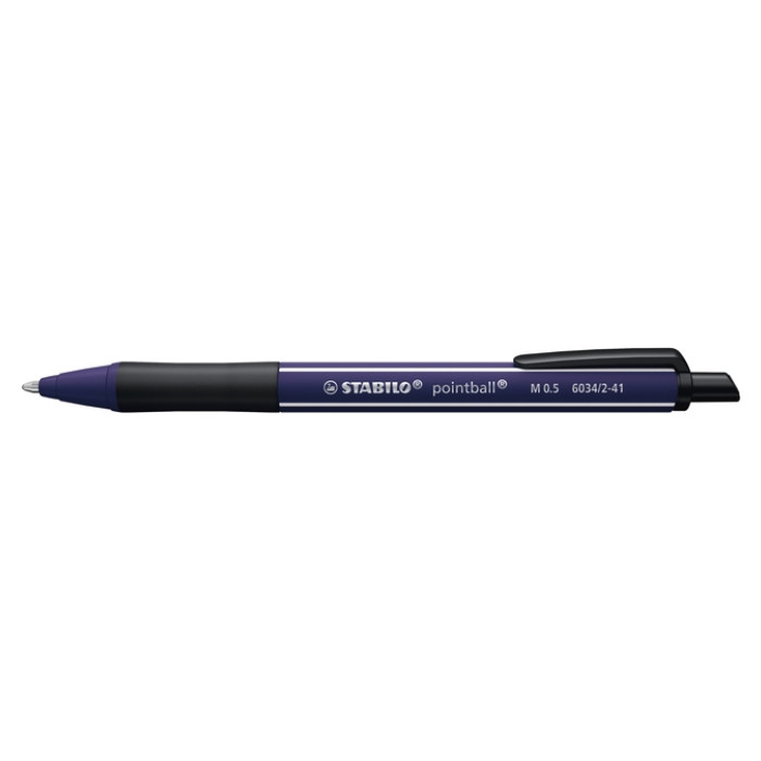 Balpen STABILO pointball Wildflower medium Pruisisch blauw