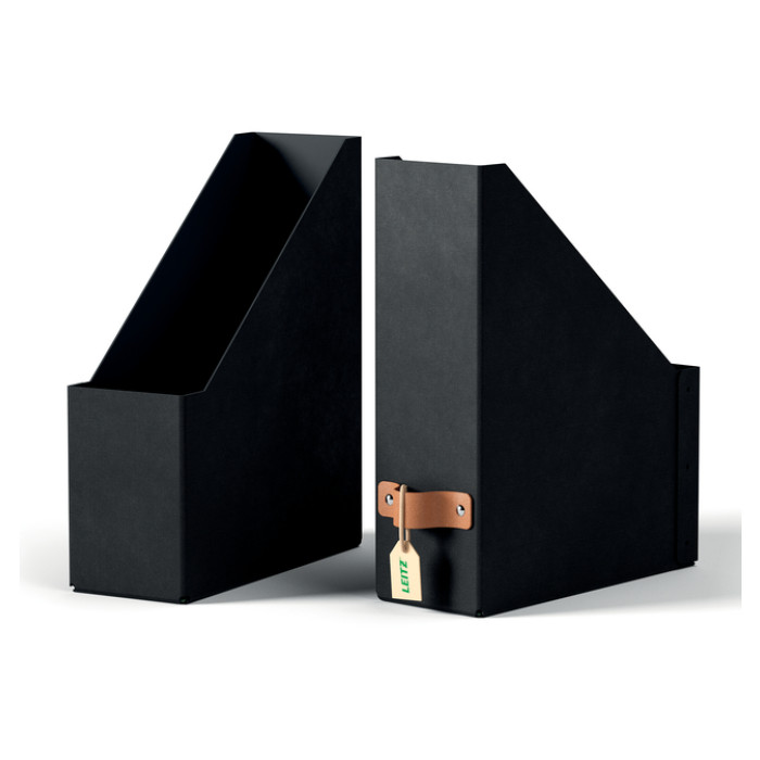 Tijdschriftencassette Leitz Puro set van 2 zwart
