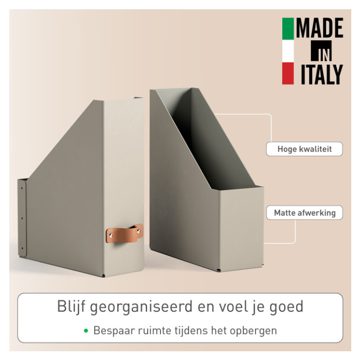 Tijdschriftencassette Leitz Puro set van 2 beige