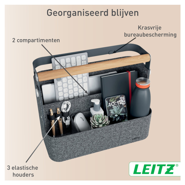 Bureau organizer Leitz draagbaar hangend donkergrijs