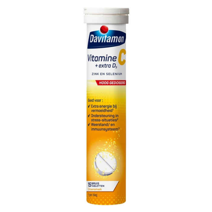 Vitamine C Davitamon extra D3 15 stuks
