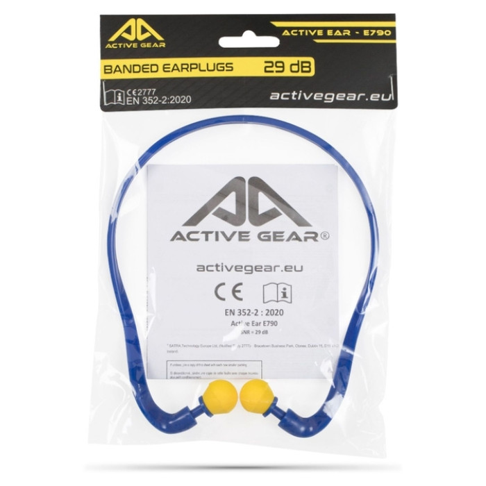 Oordoppen Active Gear 29 dB met beugel geel
