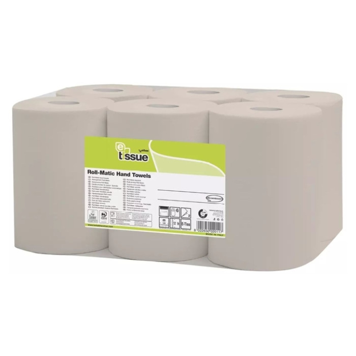 Handdoekrol E-Tissue Q14 Matic XL klein 2-laags 130m naturel 127315