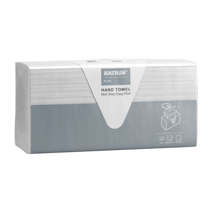 Handdoek Katrin Plus easy pick z-vouw 2-laags 203x255mm 21x135vel wit 92932
