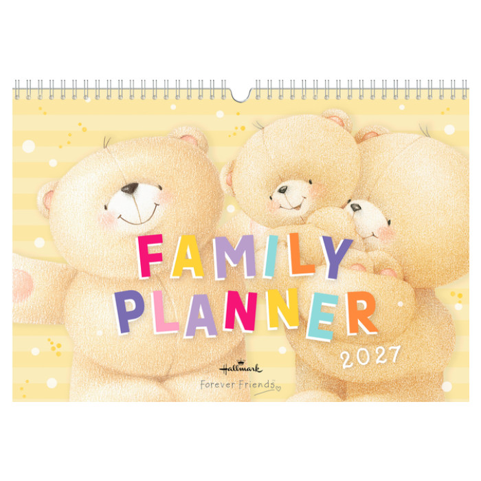 Familiekalender 2027 Forever Friends A4 internationaal