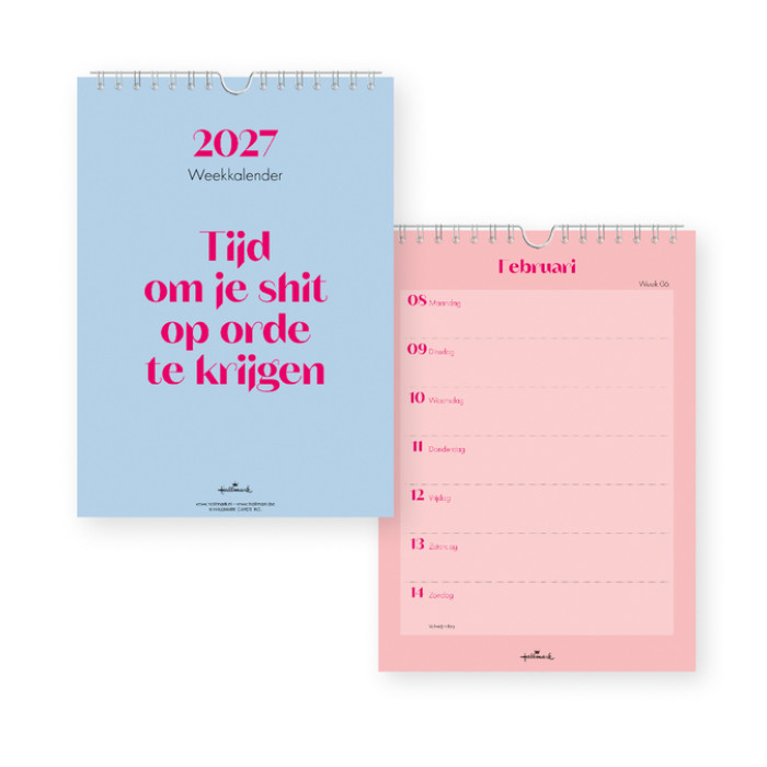 Weekkalender 2027 &C 165x230mm nederlands