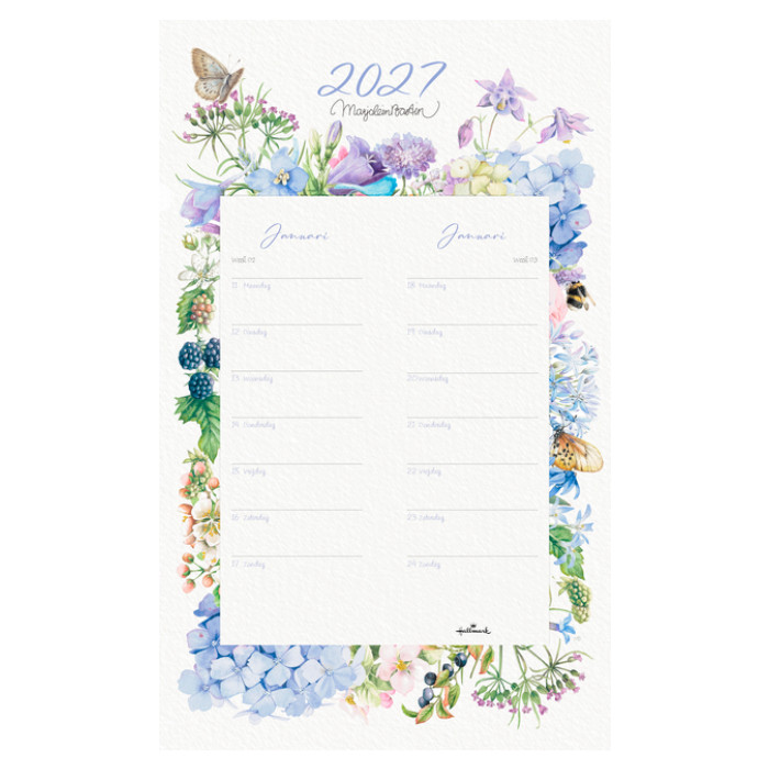 Schildkalender 2027 Marjolein Bastin 210x340mm nederlands