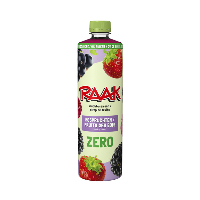 Siroop RAAK bosvruchten zero sugar 750ml