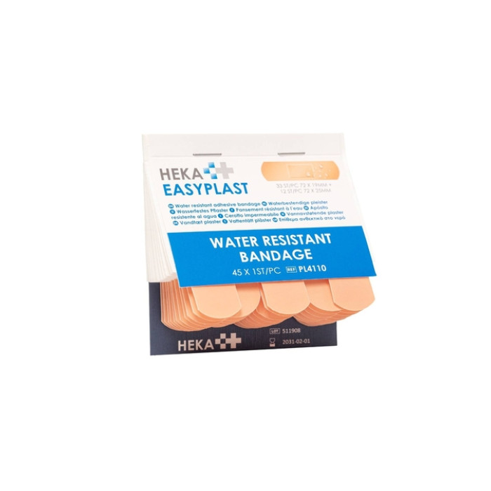 Pleister Heka Easyplast water resistant navulling 6x 45 stuks