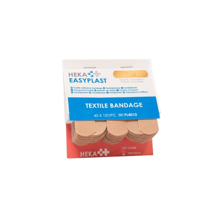 Pleister Heka Easyplast textiel navulling 6x 45 stuks