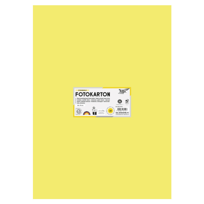 Fotokarton Folia 300gr 50x70cm 12 citroengeel