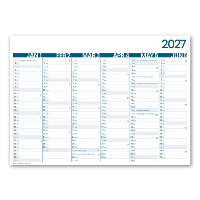 6-Maandkalender 2027 INNI Groot Memento 430x320mm