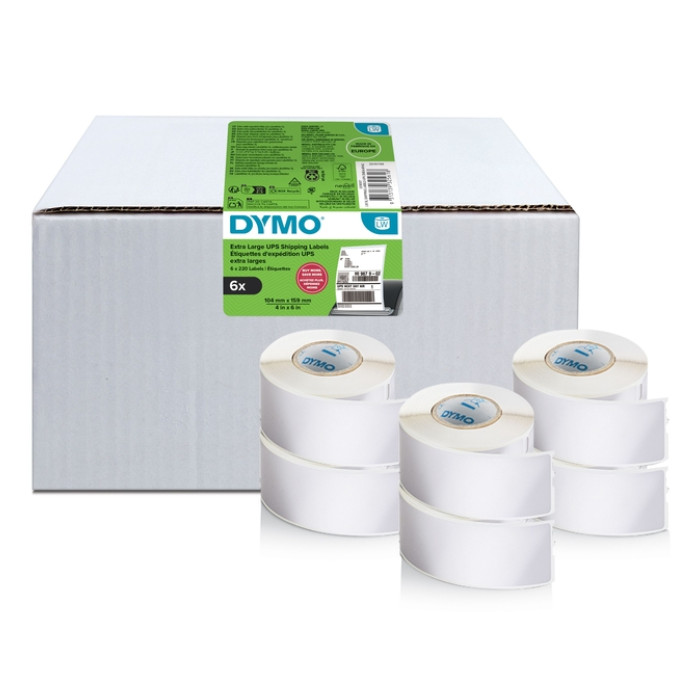 Etiket Dymo LabelWriter 5XL verzendlabel 104x159mm 6 rollen á 220 stuks wit