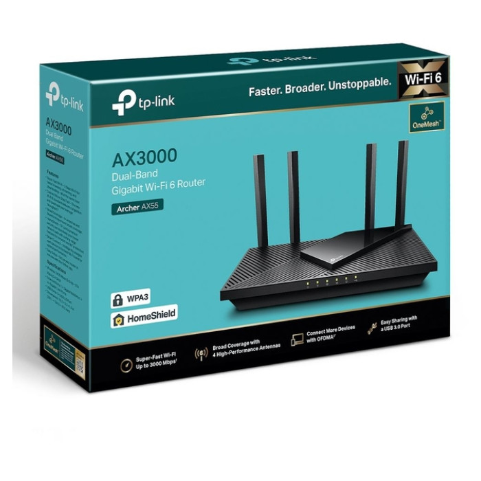 Router TP-Link Archer AX55 AX3000 Wi‑Fi 6