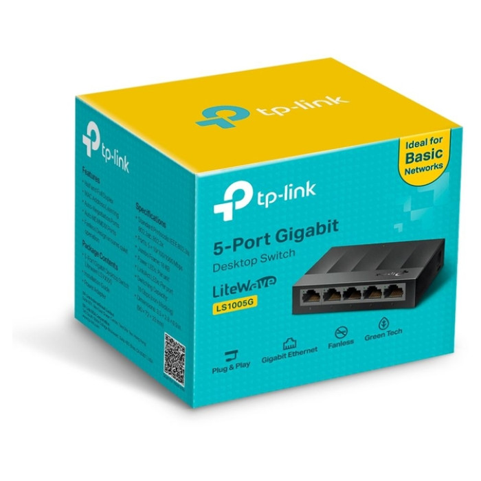 Desktopswitch TP-Link LiteWave LS1005G 5-poorts Gigabit