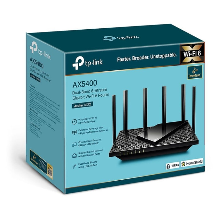 Router TP-Link Archer AX72 AX5400 Wi‑Fi 6