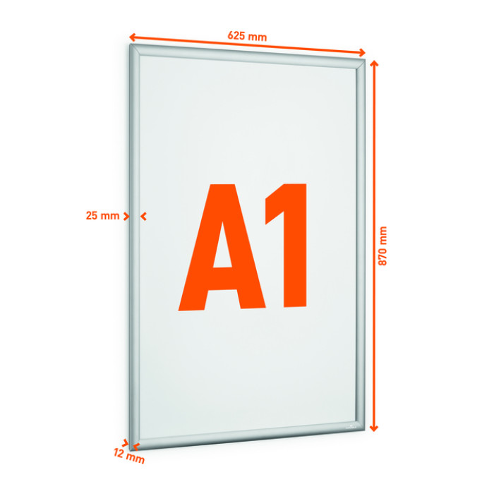 Kliklijst Durable aluminium A1 outdoor