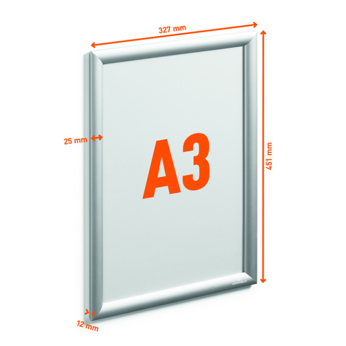 Kliklijst Durable aluminium A3 outdoor