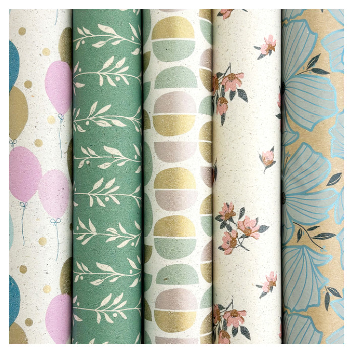Inpakpapier Rotolux Rosie 200x70cm assorti