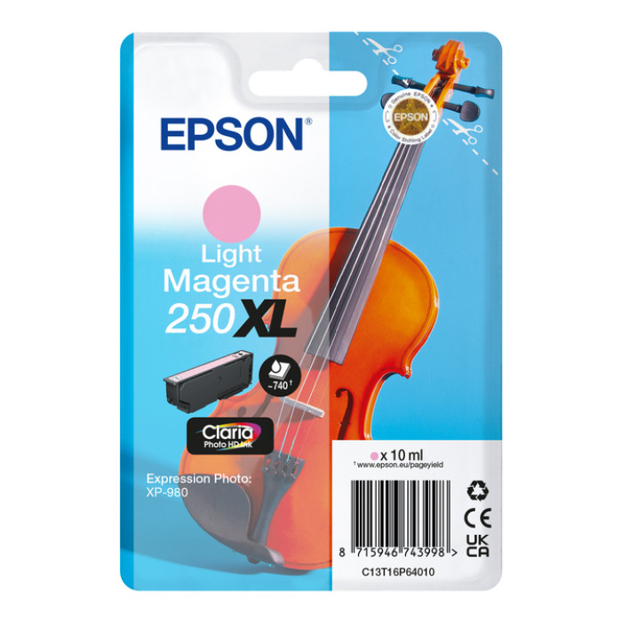 Inktcartridge Epson 250XL T16P64 licht rood