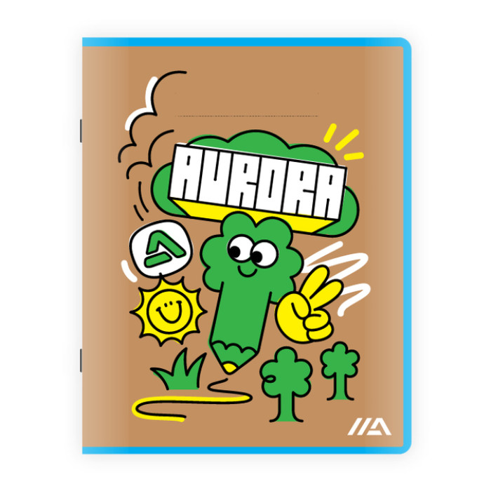 Schrift Aurora A5 ruit 5x5mm 200 pagina's 45gr