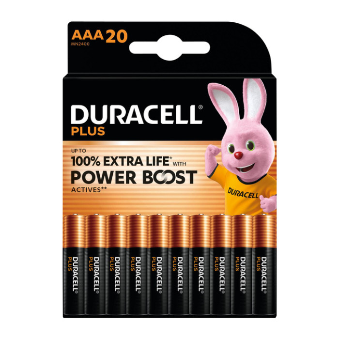Batterij Duracell Plus power boost 20x AAA