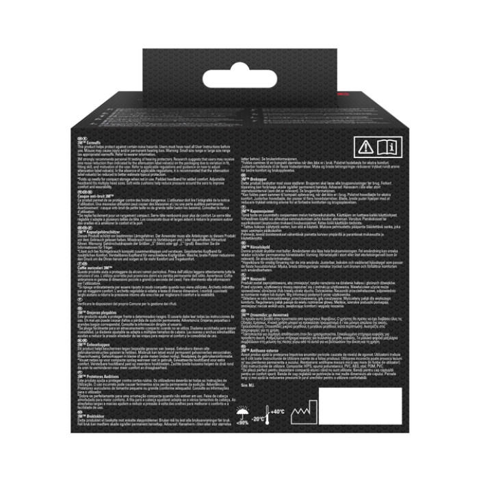 Oorkap 3M met opvouwbare hoofdband 90563E 30 dB zwart