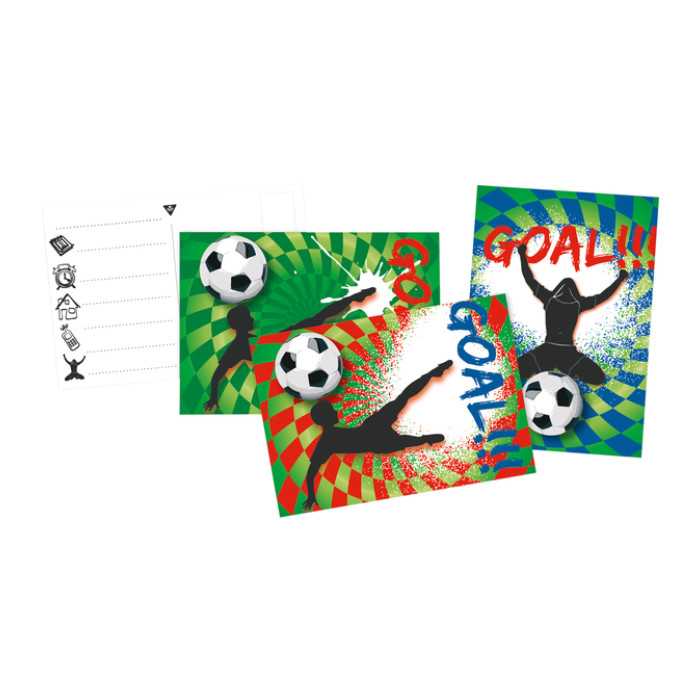 Wenskaart Haza uitnodiging goal! 6 stuks