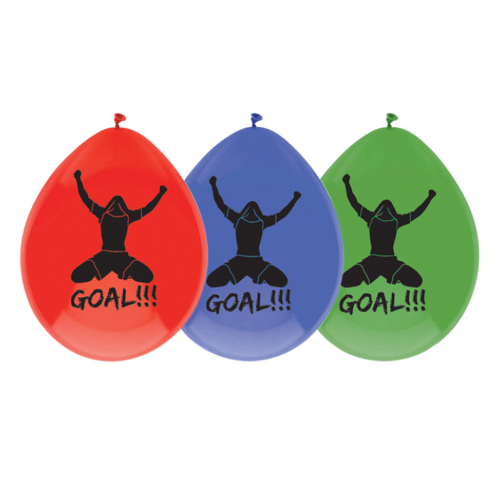 Ballon Haza goal! Ø30cm assorti 6 stuks