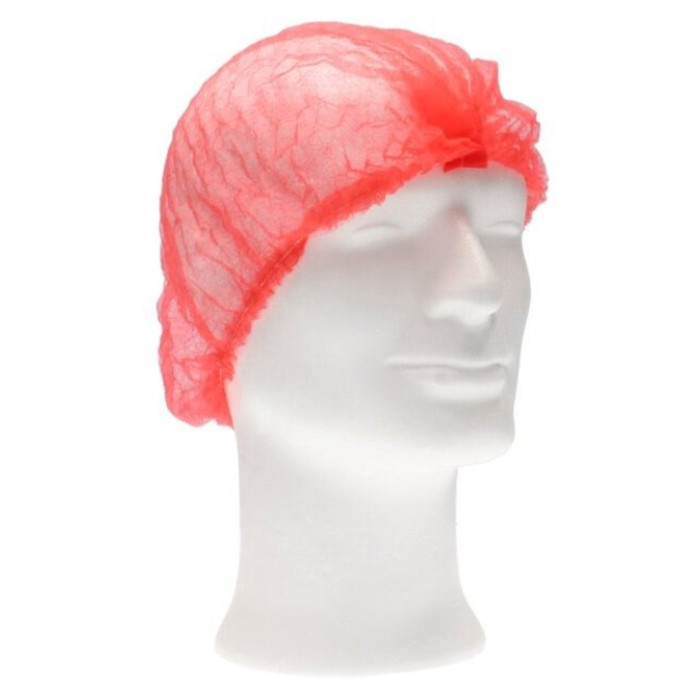 Haarnet CMT clip non-woven L 53cm PP rood 100 stuks