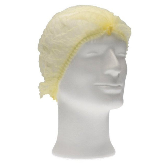 Haarnet CMT clip non-woven L 53cm PP geel 100 stuks