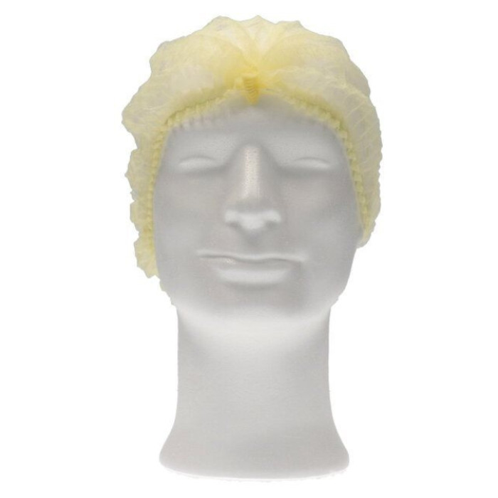 Haarnet CMT clip non-woven L 53cm PP geel 100 stuks