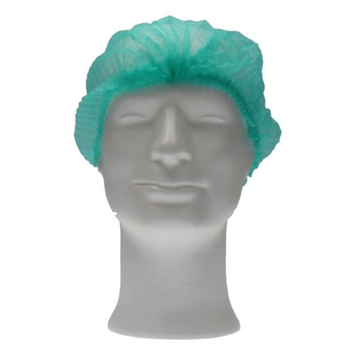 Haarnet CMT clip non-woven M 49cm PP groen 100 stuks