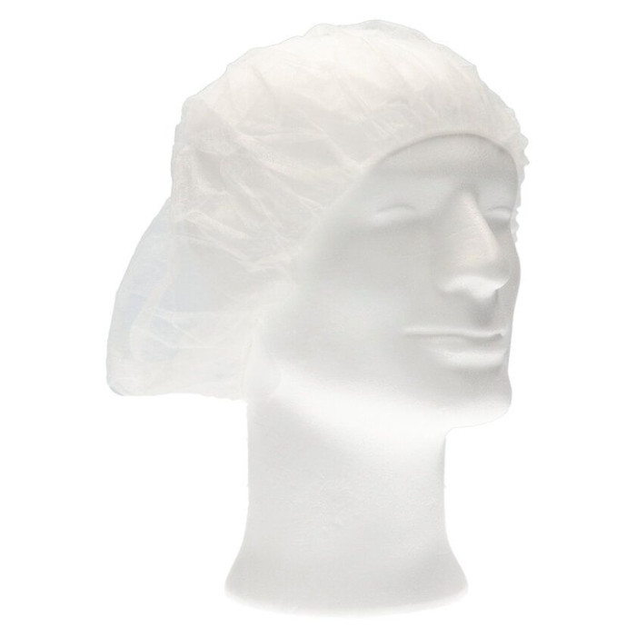 Haarnet CMT bouffant non-woven XL 58cm PP wit 100 stuks