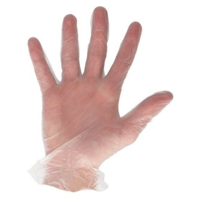 Handschoen CMT M vinyl poedervrij wit 100 stuks