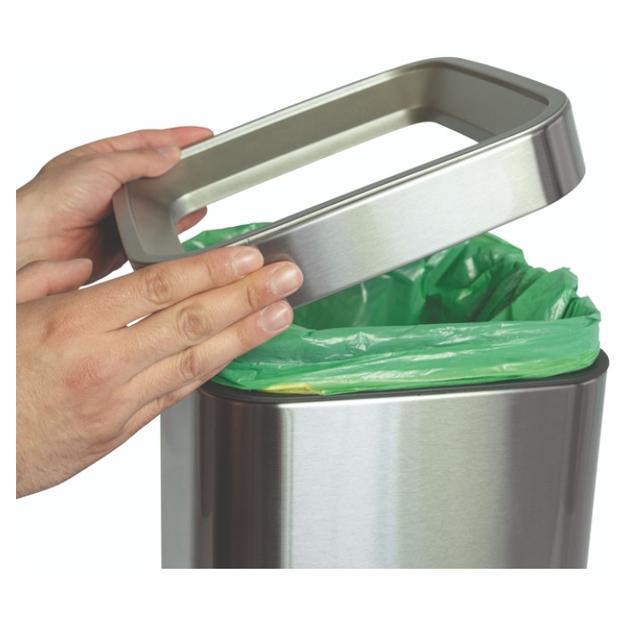 Afvalbak MAUL Prime 25 liter met inwerpopening rvs