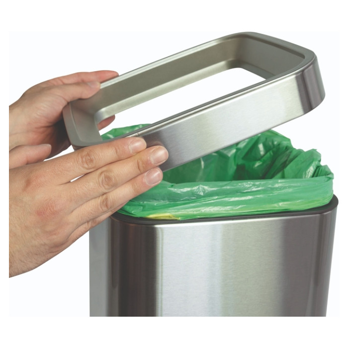 Afvalbak MAUL Prime 15 liter met inwerpopening rvs