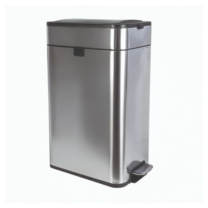 Pedaalemmer MAUL Wing 40 liter met vlinderdeksel rvs
