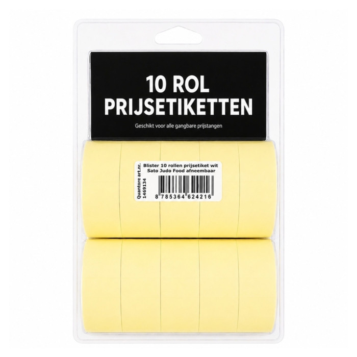 Etiket voor Sato Judo Food 26x16 mm wit afneembaar