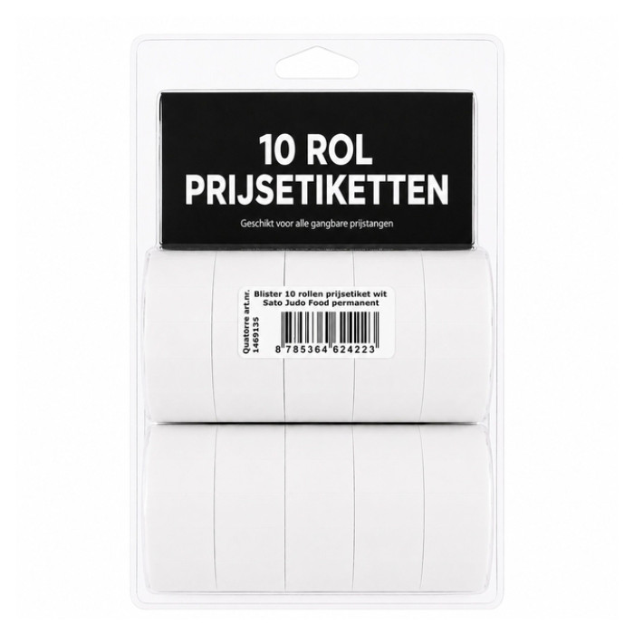 Etiket voor Sato Judo Food 26x16 mm wit permanent