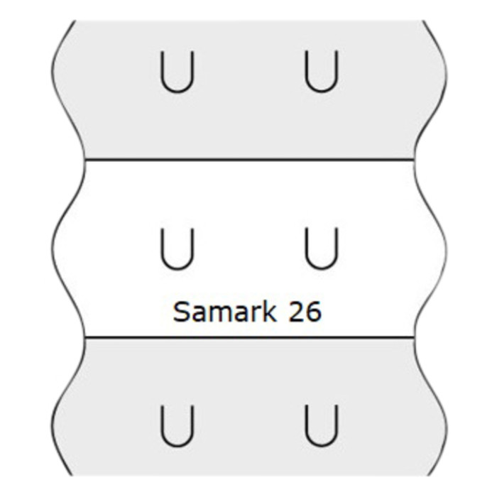 Prijsetiket 12x26mm Sato Samark afneembaar wit
