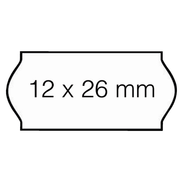 Prijsetiket 12x26mm Sato Samark permanent wit