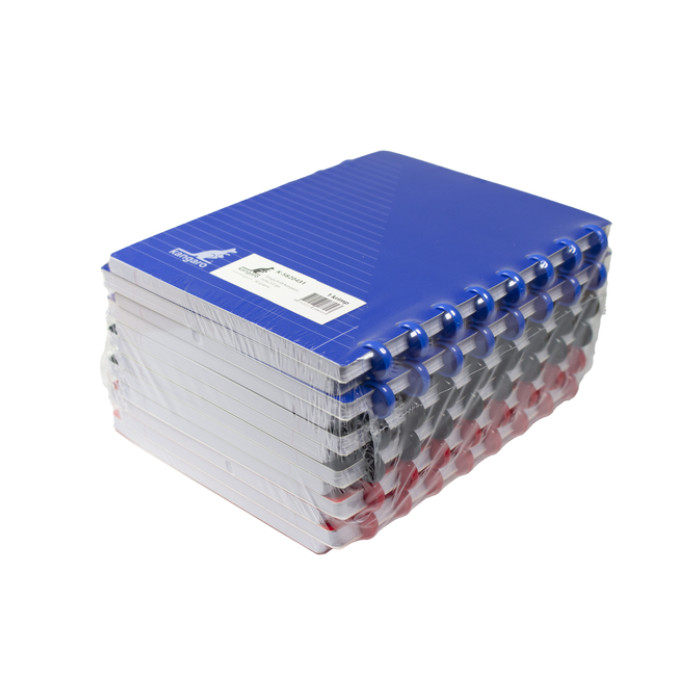 Schrift Kangaro 169x213mm lijn 144pag 90g ass 3 kleur krimp 12st