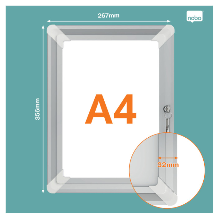 Kliklijst Nobo Premium Plus afsluitbaar A4
