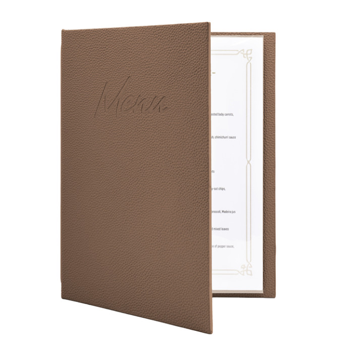 Menukaart Securit Signature A4 bruin