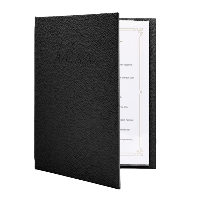 Menukaart Securit Signature A4 zwart